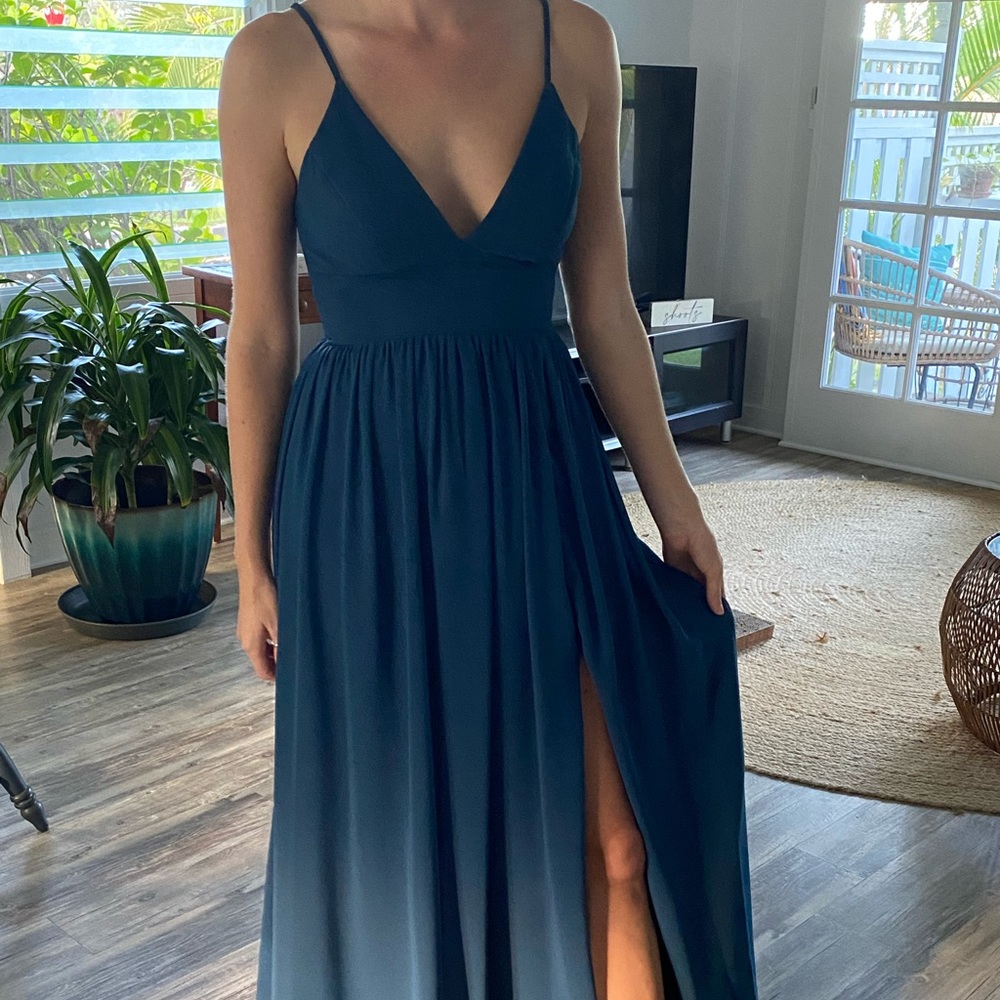 Azazie Aaida Bridesmaid Dress in Neptune